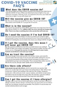Vaccine Q and A page 1 of 2 with tips