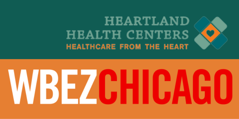 Heartland Health Centers and WBEZ Chicago logos together