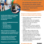 back to school flyer with info in spanish
